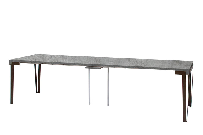 Consolle Allungabile 90-300x40x77 cm in Nobilitato Grigio