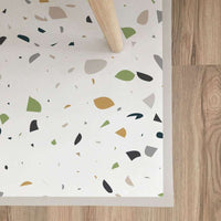 Tappeto in vinile Terrazzo verde e grigio 48x198 cm Decochic