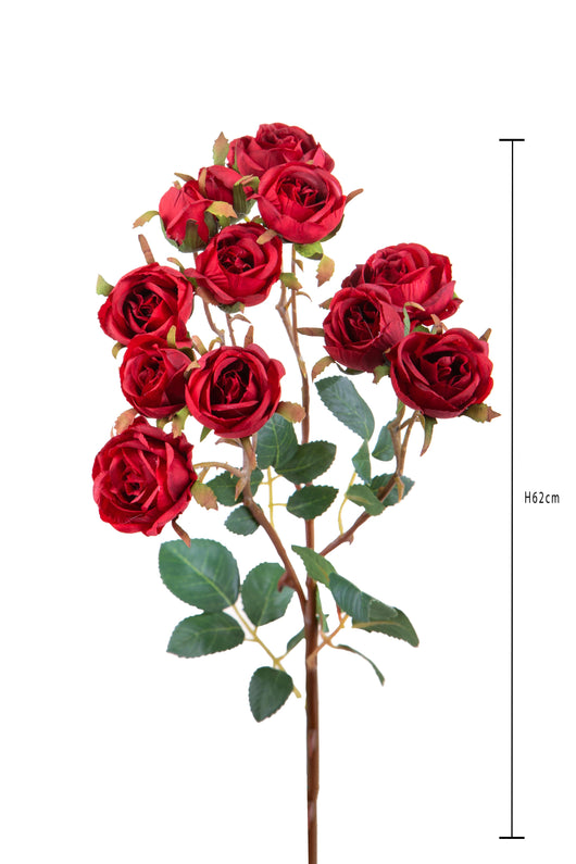 Set 3 Rose Artificiali Branch 62 cm