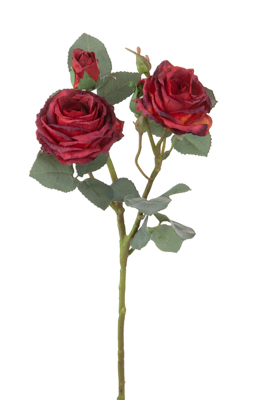 Set 6 Rose Artificiali Rami per 4 Fiori 60 cm