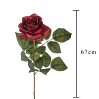 Set 8 Rose Artificiali Singola H 67 cm