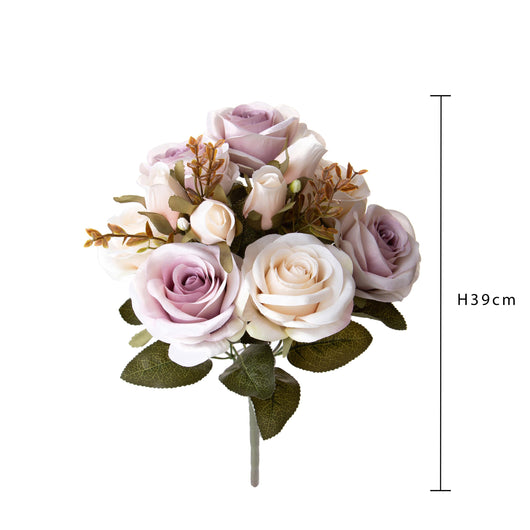 Set 3 Bouquet Artificiali Rose Anticato 39 cm