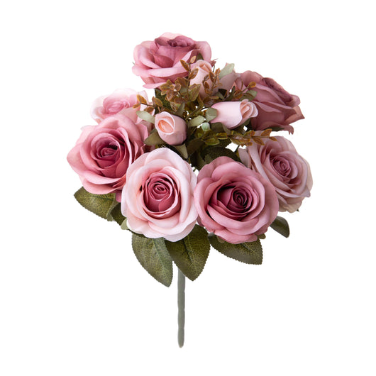 Set 3 Bouquet Artificiali Rose Anticato 39 cm