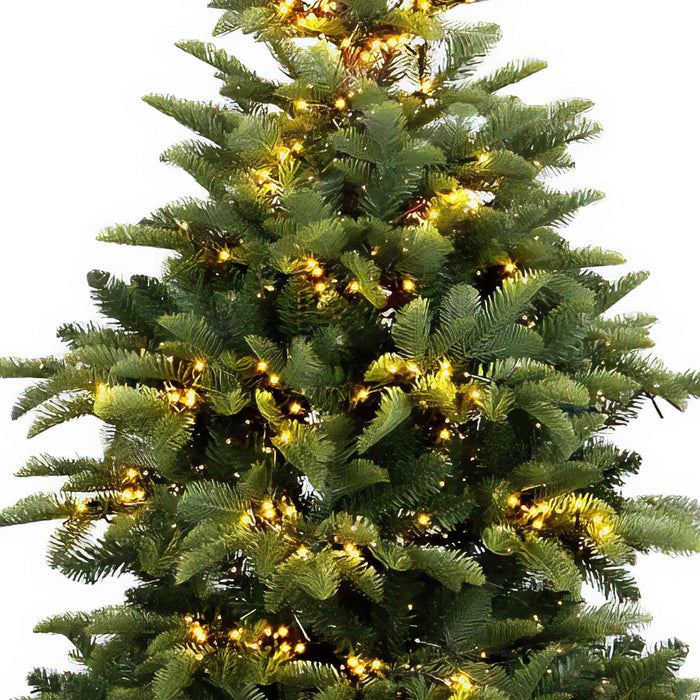 Claus WW - Albero di Natale effetto realistico con luci LED ø111x210H, 731 rami