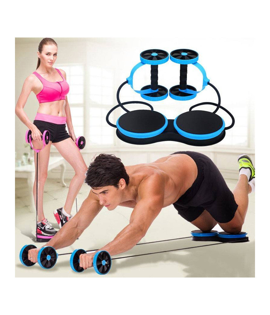 Roller Multifunzione Estensore Addominali Pettorali Glutei Cosce Fitness         