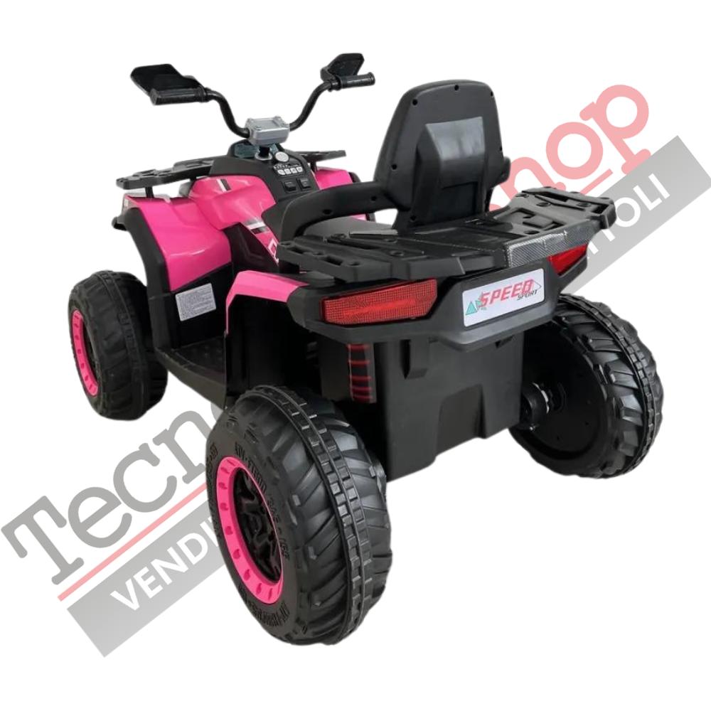 Quad Elettrico per Bambini ATV OUTLANDER PRO 12V con Radiocomando colore Rosa