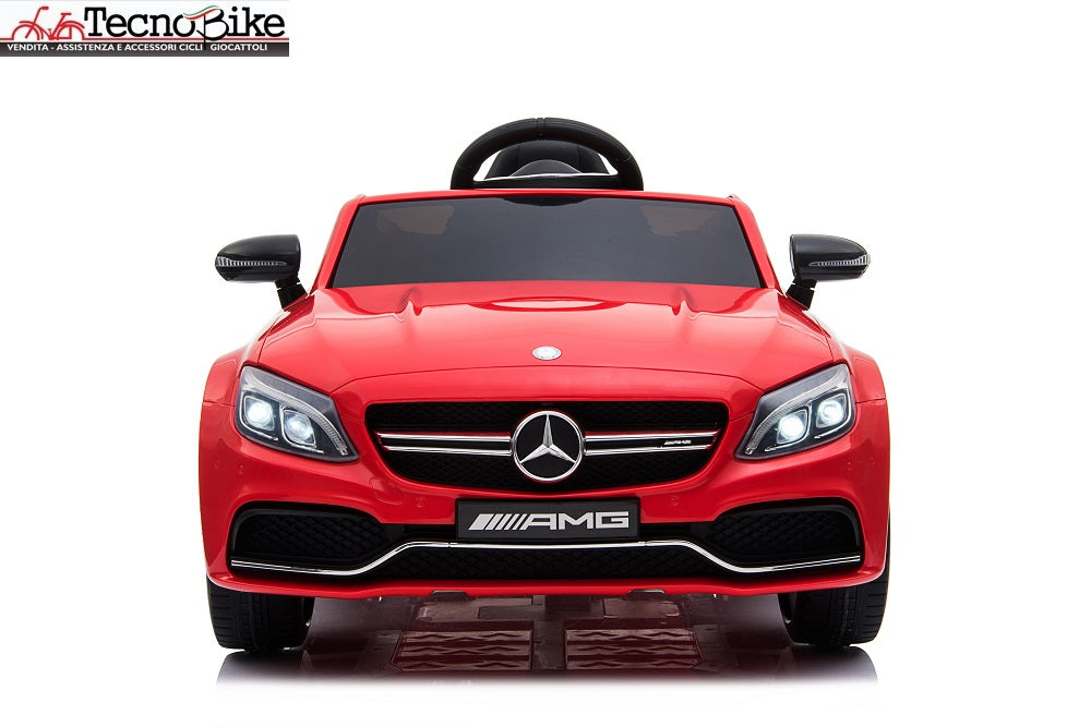 Auto Macchina Elettrica per Bambini Mercedes C63 AMG 12V -Rosso