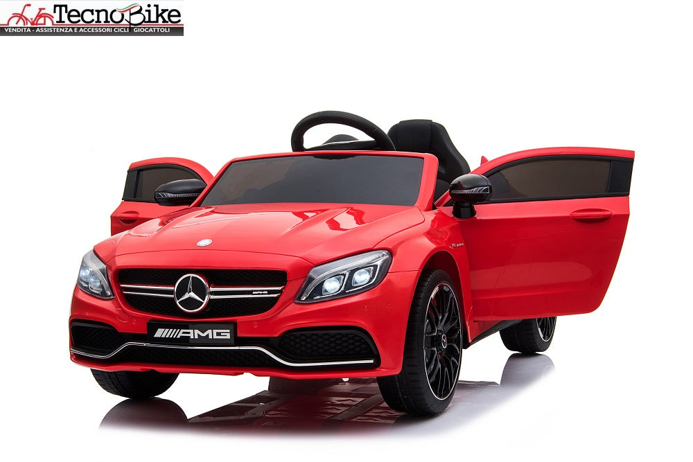 Auto Macchina Elettrica per Bambini Mercedes C63 AMG 12V colore Rosso