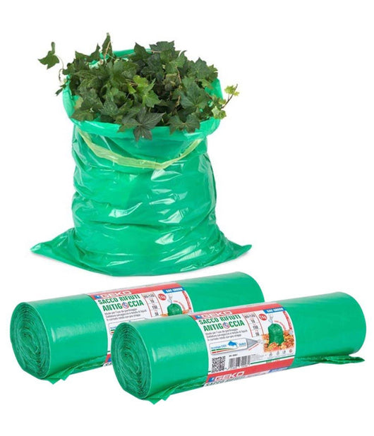 Rotoli Sacchetti Spazzatura Sacco Giardinaggio 150lt 80x120cm Con Laccetti 20pz         