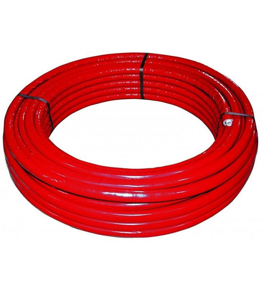 Rotolo mt. 50 tubo multistrato dm.20 rivestito rosso cod 77221