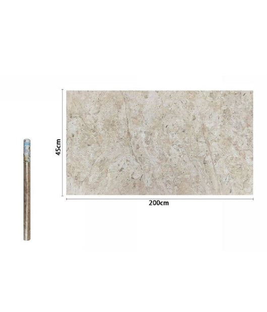 Rotolo Pellicola Adesiva Gres Porcellanato Effetto Marmo Beige 45cm X 2mt 71259         