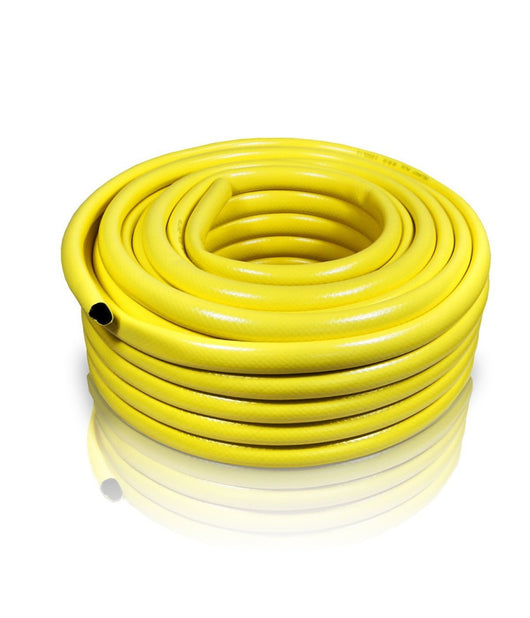 Rotolo Tubo Per Irrigazione Giardino Acqua 3 Strati Retinato Giallo Euro     -3/4" - 25 Metri   -