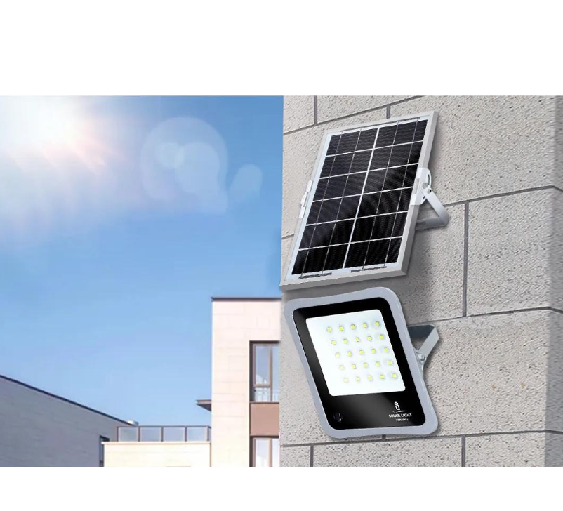 Proiettore led solare 200 watt grigio monocristallino ip65 6500k