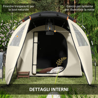 Tenda da Campeggio 4-5 Persone con Copertura Oscurante 460x230x180 cm Impermeabile con Borsa di Trasporto in Poliestere