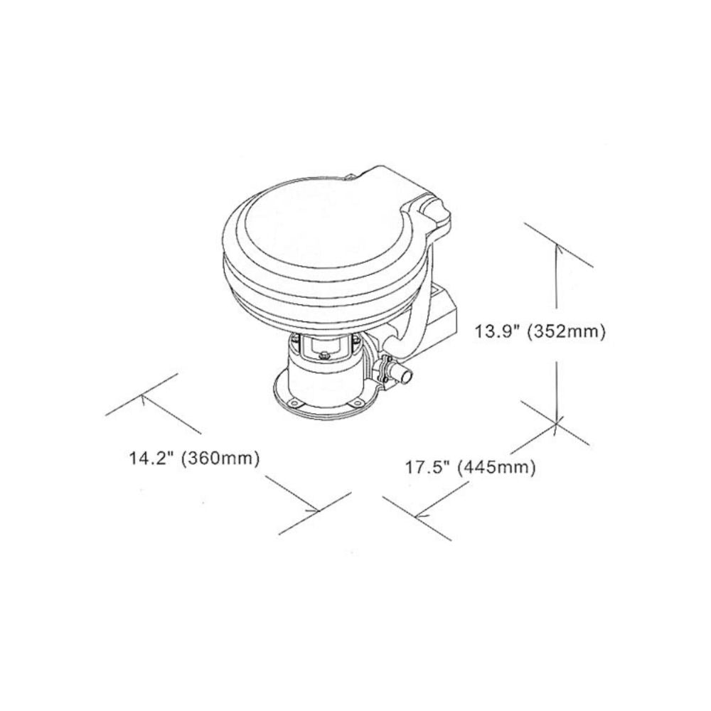 Wc elettrico con sedile in plastica 12v