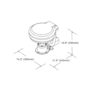 Wc elettrico con sedile in plastica 12v