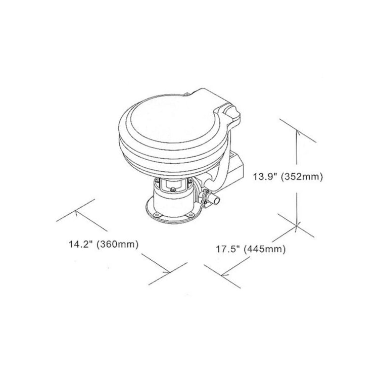 Wc elettrico con sedile in plastica 12v