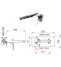 Rubinetto doccia incasso con piastra - serie class line cod 75876