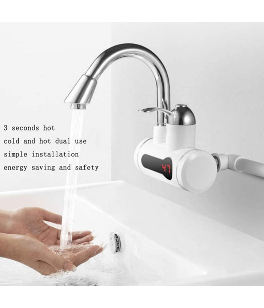 Rubinetto Acqua Fredda Calda Riscaldatore Elettrico Doccia Bagno Cucina Q-sl9         