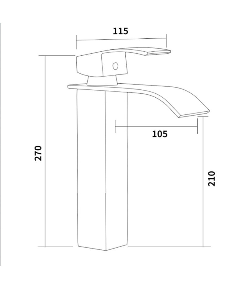 Rubinetto alto per lavabo miscelatori in ottone cromato - Classic