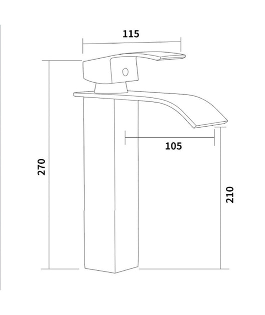 Rubinetto alto per lavabo miscelatori in ottone cromato - Classic