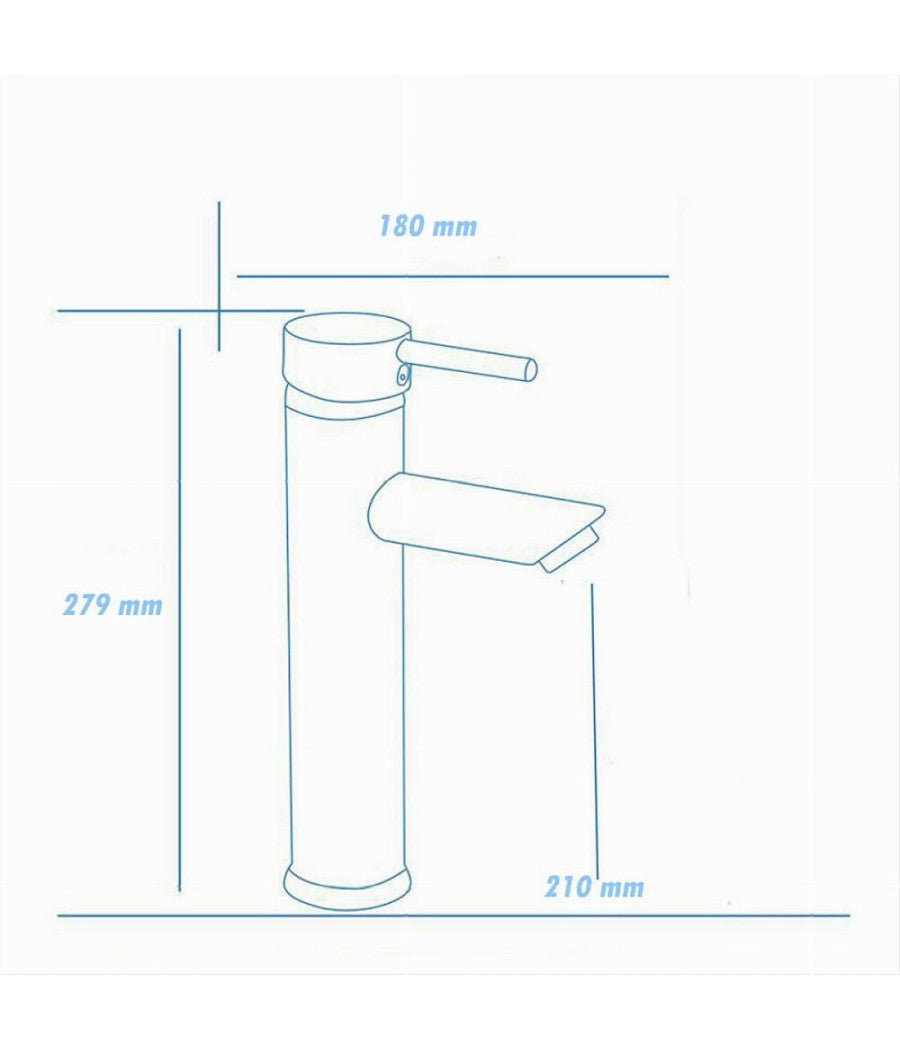 Rubinetto Bagno Cromato Lucido Miscelatore Orientabile Lavabo A Canna Alta 87388         