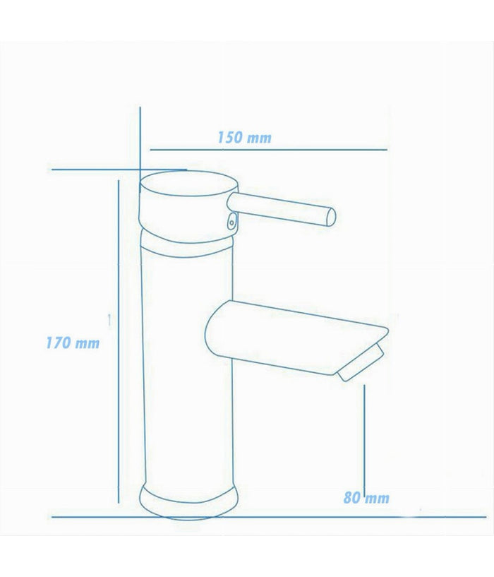 Rubinetto Bagno Cromato Lucido Miscelatore Orientabile Lavabo A Canna Bassa 87386         