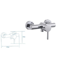 Rubinetto Bagno Moderno Cromato Lucido Miscelatore Orientabile Cabina Doccia 87389         