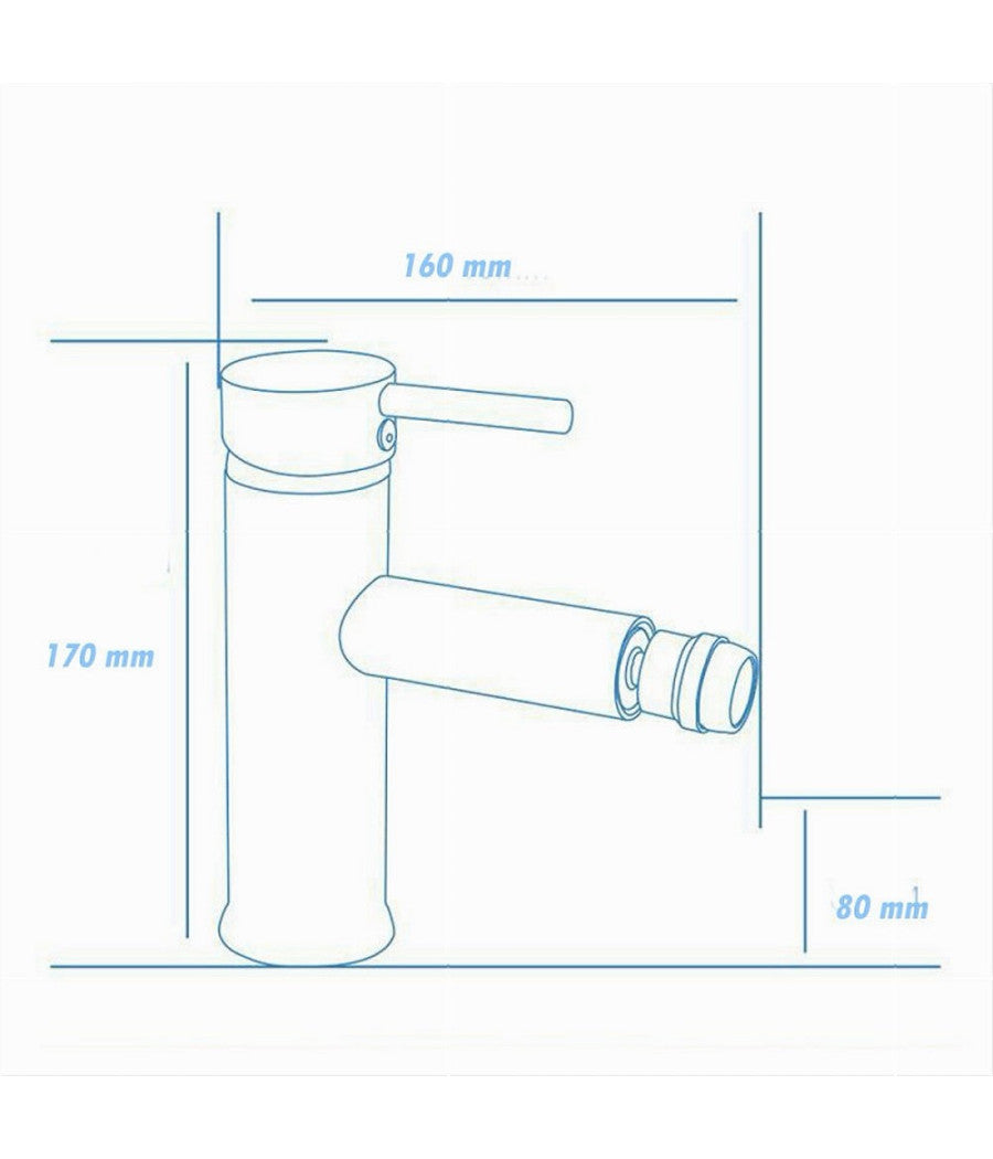 Rubinetto Bagno Moderno Cromato Lucido Miscelatore Orientabile Per Bidet 87387         