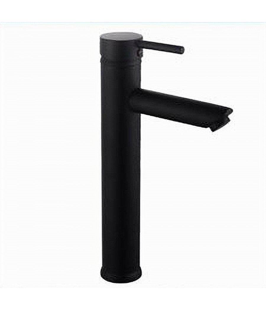 Rubinetto Bagno Moderno Nero Opaco Miscelatore Orientabile Lavabo Canna Alta 87393         