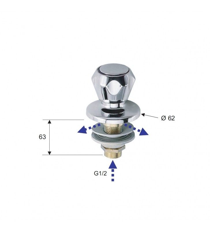 Rubinetto esterno per doccia, con doccia duplex - serie 1000-2000 cod 76693