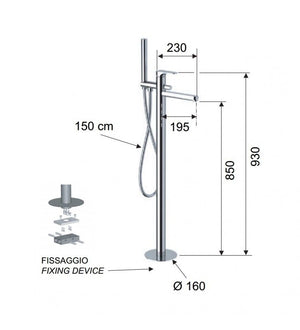 Miscelatore lavabo cromato remer con o senza scarico in ottone class line cod 75868