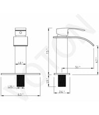 Rubinetto Da Bagno Design Moderno A Cascata Miscelatore Monocomando Cromato         