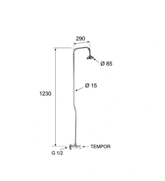 Rubinetto temporizzato frontale - serie tempor cod 75772