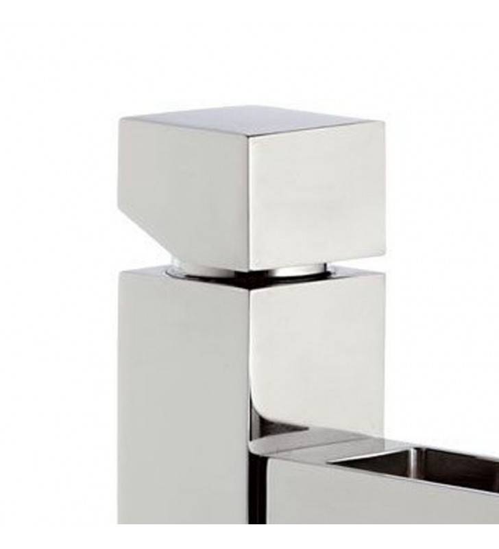 Miscelatore made in italy ad incasso per lavabo, design quadro - serie cube waterfall cod 77803