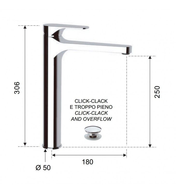 Rubinetto doccia incasso - serie class line cod 75875