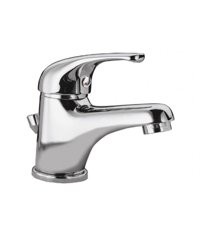 Rubinetto miscelatore economico per lavabo con scarico in plastica 35 cod 76551