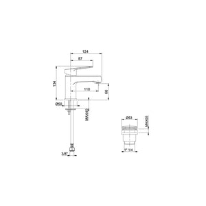 Rubinetto lavabo cromato monocomando flash