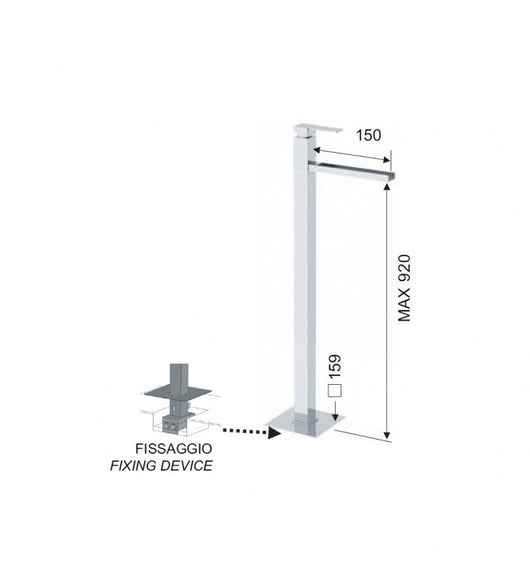 Rubinetto termostatico da incasso con deviatore per vasca-doccia - serie minimal thermo cod 76431