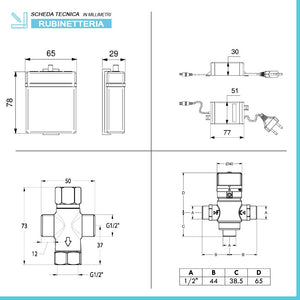 Rubinetto lavabo elettronico a fotocellula Idral ottone cromo