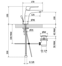 Rubinetto Miscelatore Monocomando Lavabo in Ottone Cromato Bonussi