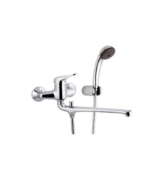 Rubinetto lavabo/vasca con deviatore e kit doccia duplex serie kiss cod 76197