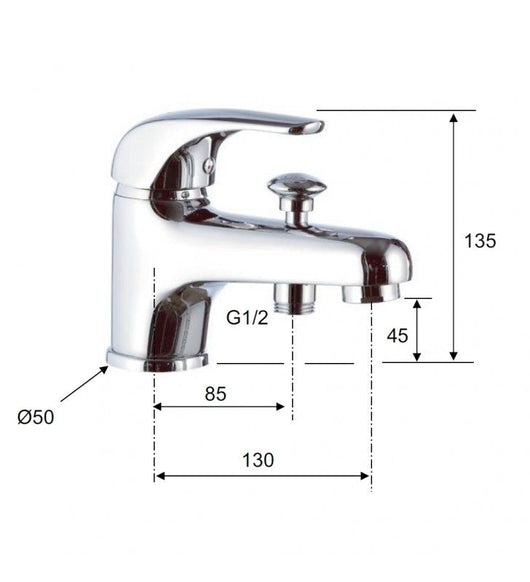 Rubinetto monocomando per lavabo- serie project cod 76632