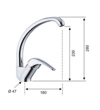 Rubinetto lavabo/vasca con bocca fusa lunga - serie project cod 76650