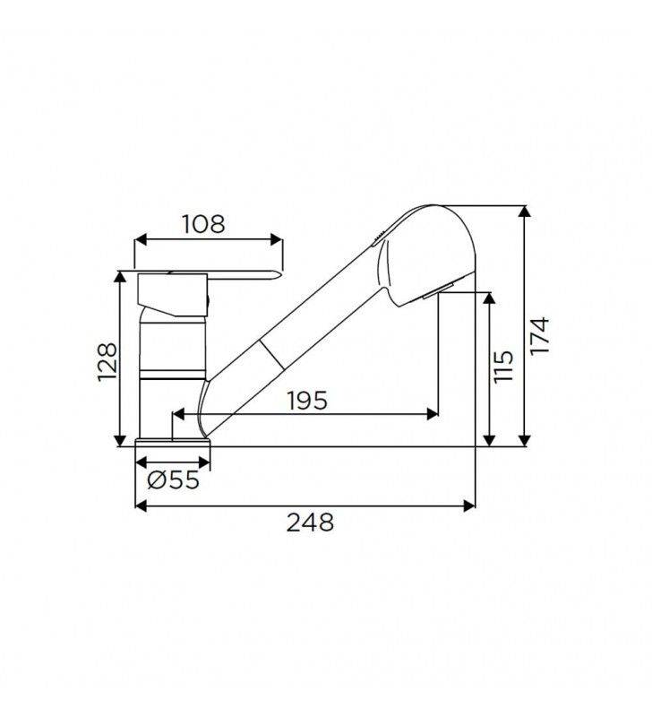 Mensola doccia rettangolare attractive doppia con appendini cod 79806