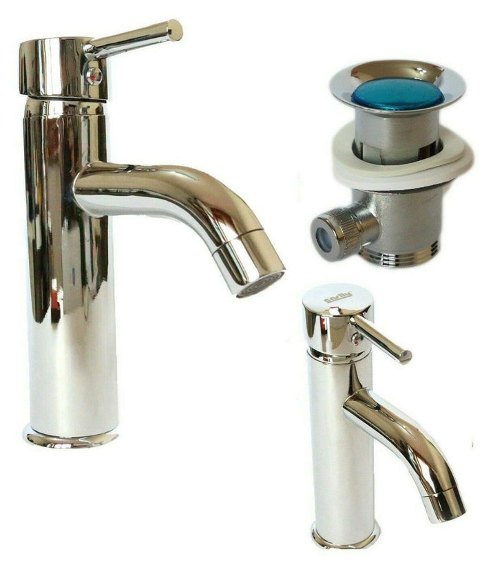 Rubinetto Miscelatore Casa Bagno Lavabo Bide Monocomando Piletta Clic Clac 69013         