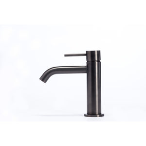 Miscelatore per lavabo bocca da 12 cm senza scarico in acciaio inox 316l di tubico tevere, colore nero