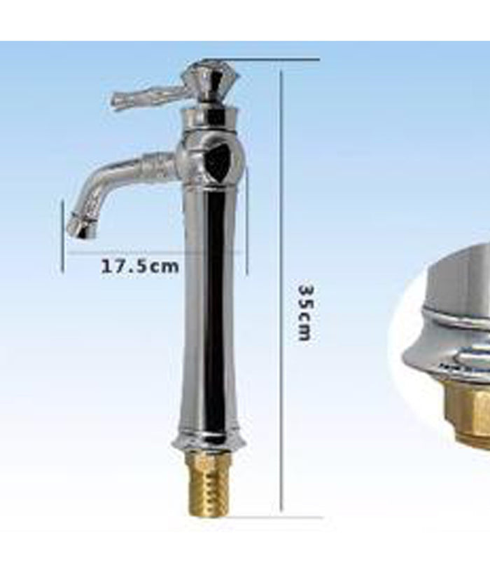 Rubinetto Miscelatore Monocomando Lavabo Lavello Cucina Alto Acciaio Cromato         