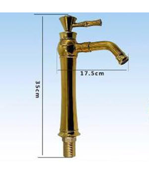 Rubinetto Miscelatore Monocomando Lavabo Lavello Cucina Alto Ottone Dorato Oro         