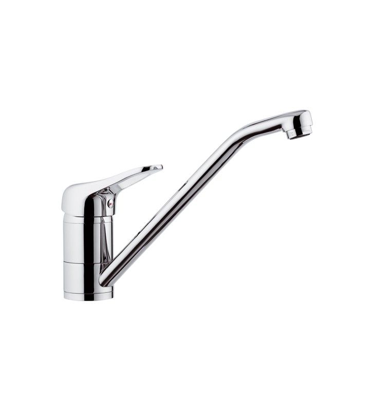 Rubinetto monoacqua per lavello con bocca girevole - serie kiss cod 76202